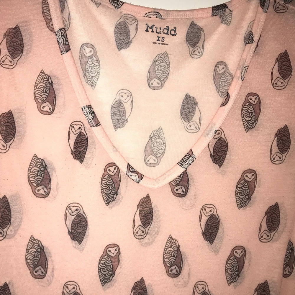 🦉MUDD Cool Owl Blouse SzXS 🦉